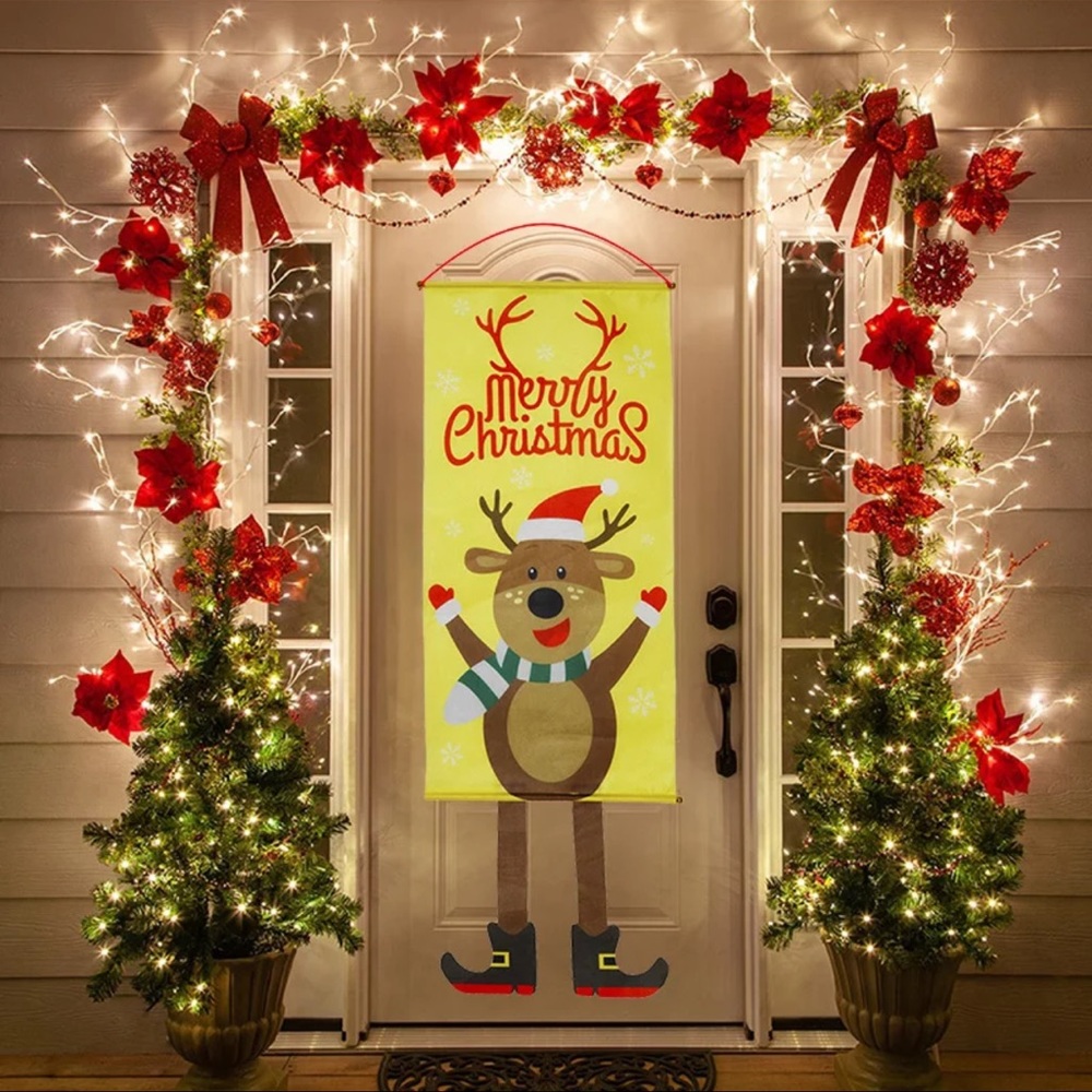 Christmas Banner for Porch Door / Hanging Christmas Decoration For Home